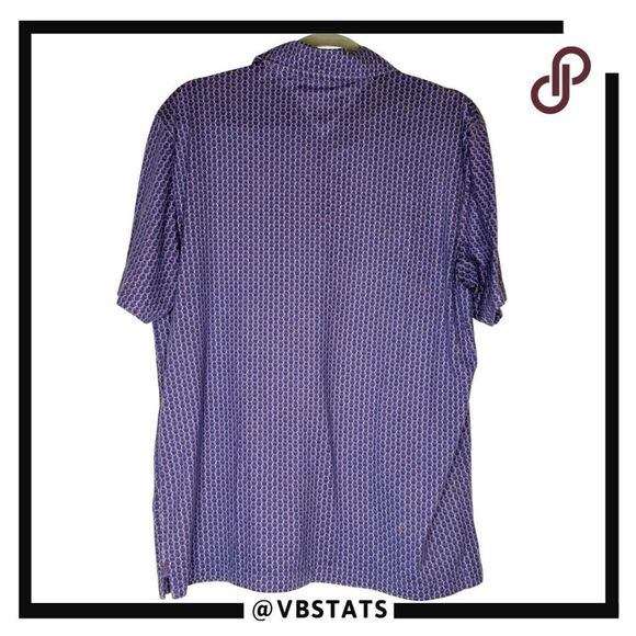 BRAX Men's Ultralight Easy Care Pico Short Sleeve Polo Shirt Purple Large - Picture 2 of 7